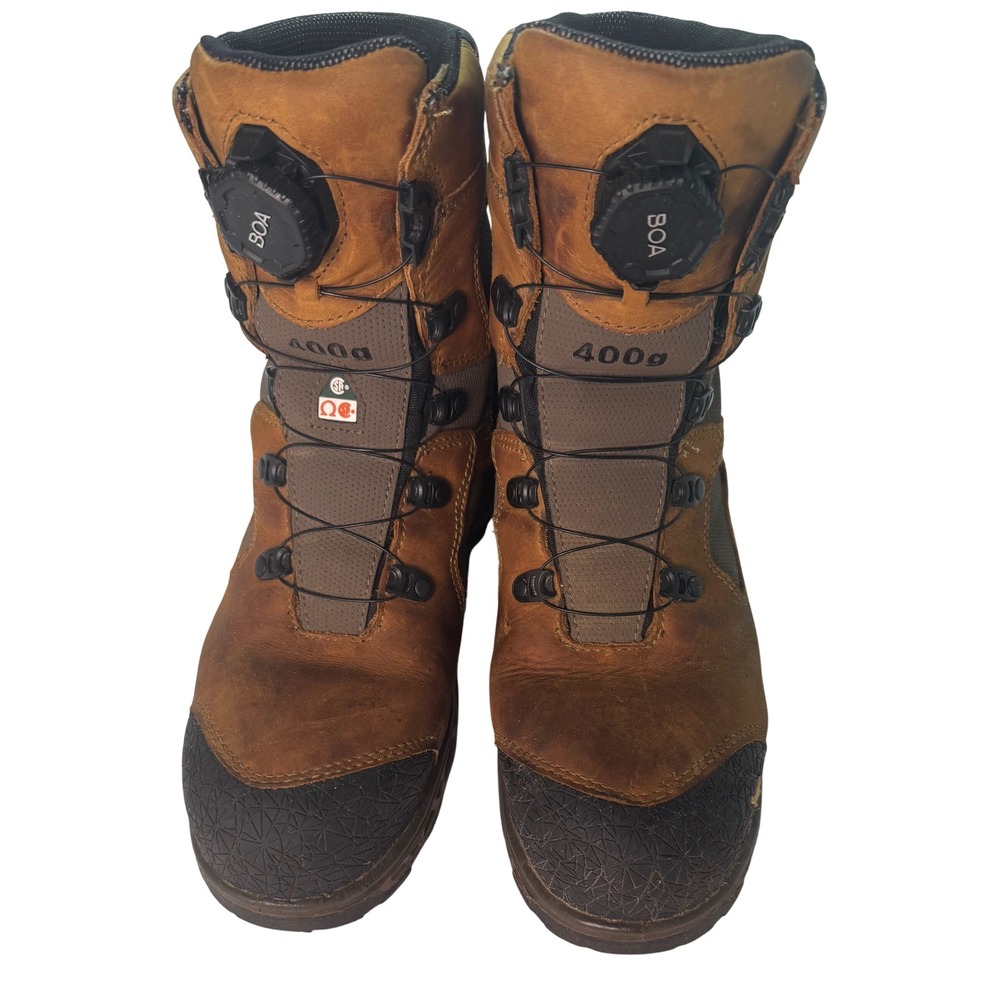 Irish Setter Vaprtrek 83864 Mens 9 Brown Leather 400g Steel Toe BOA Work Boots